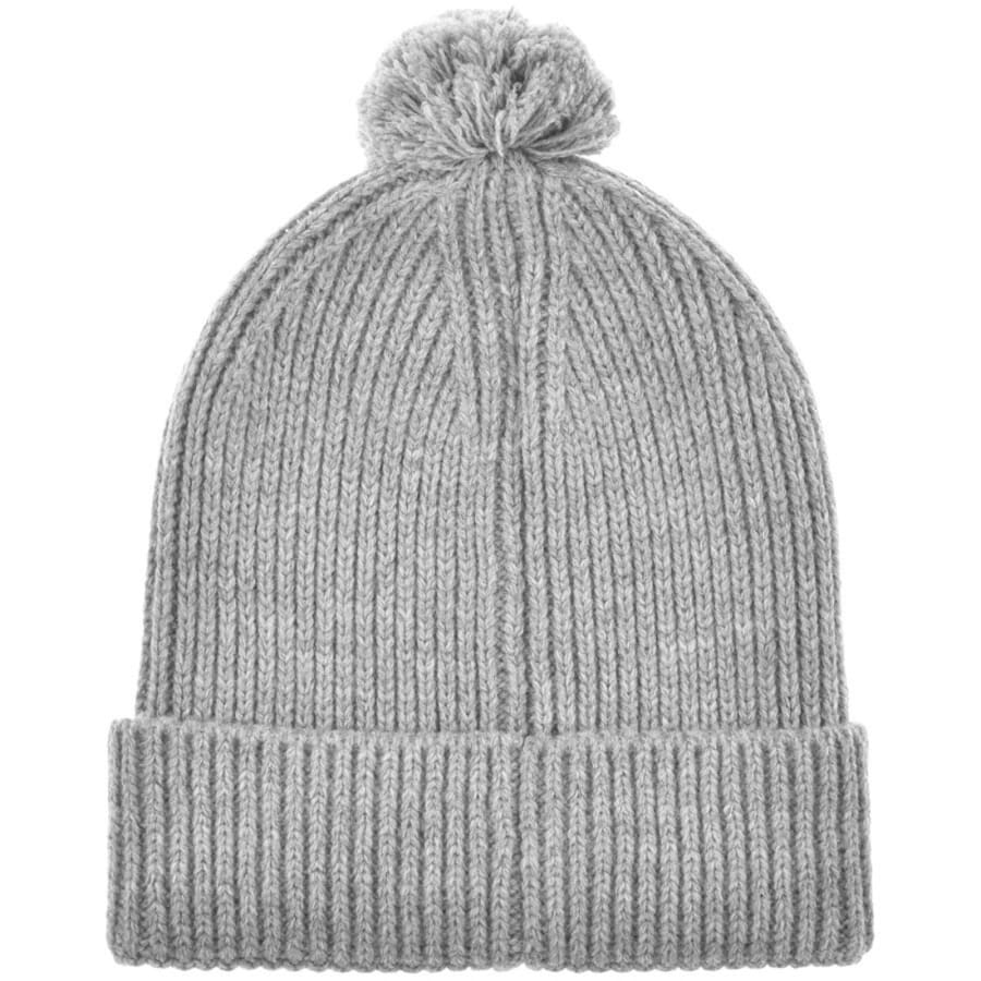 The North Face Logo Box Pom Beanie Hat Grey Mainline Menswear Ireland